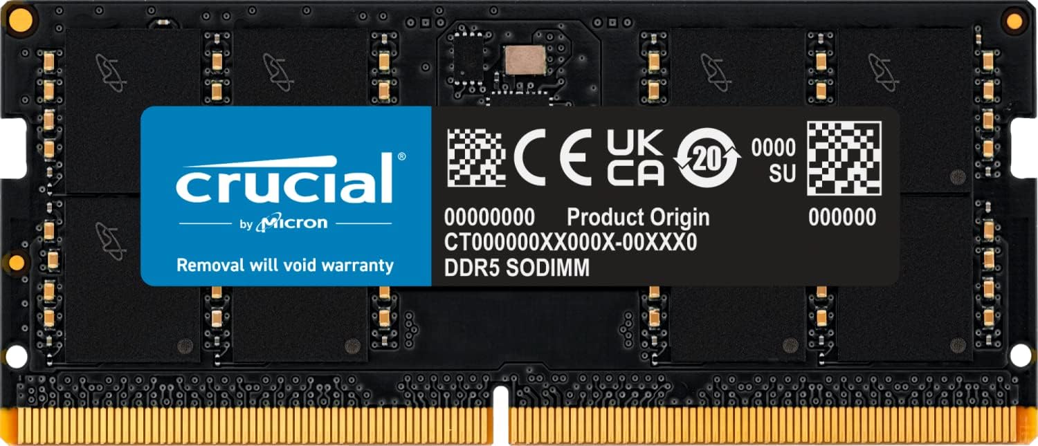 Crucial RAM 32GB DDR5 4800MHz CL40 Laptop Memory CT32G48C40S5