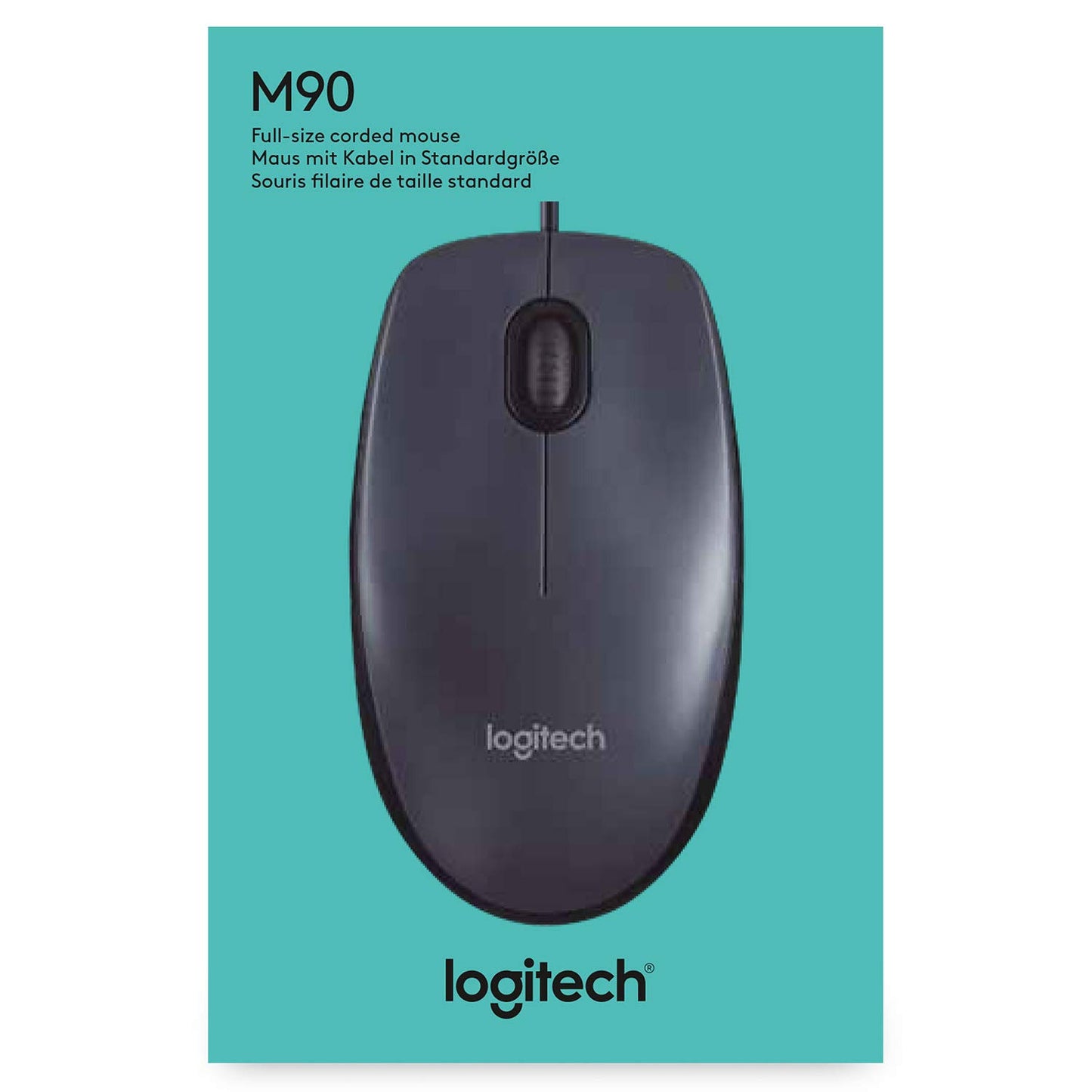 Logitech Wired Mouse M90 Black USB