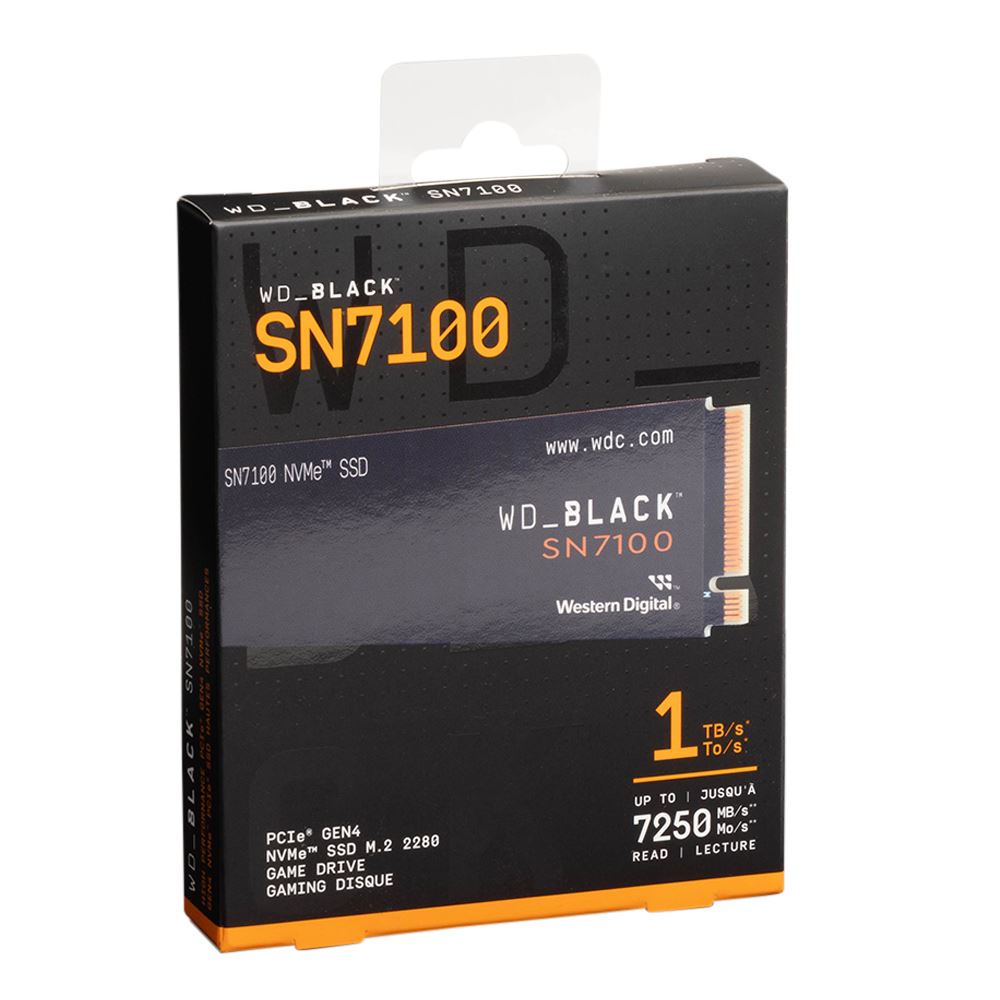 1TB NVMe SSD WD Black SN7100 Gen4 Upto 7250Mb/s WDS100T4X0E