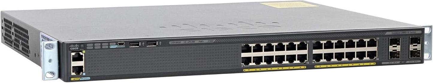 Cisco Catalyst WS-C2960X-24PS-L 24-Port Gigabit PoE+ Managed Switch with 4x SFP Uplinks | LAN Base