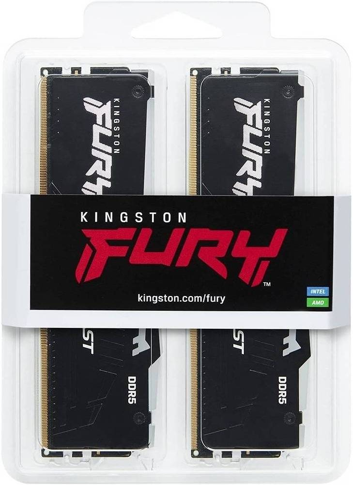 Kingston Fury Beast RGB 64GB (2x32GB) 6000MT/s DDR5 CL36 Desktop Memory, RGB Expo (KF560C36BBEAK2-64)