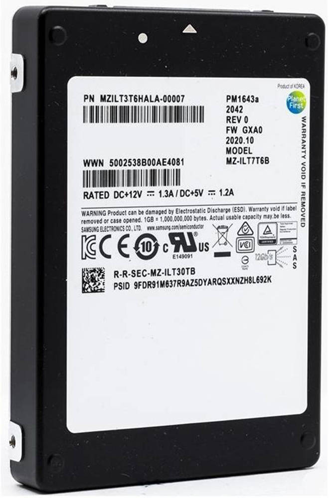 Samsung SSD 3.8Tb Sas Server Pm1643A 2.5'' 12Gb  (MZILT3T8HBLS-00007)