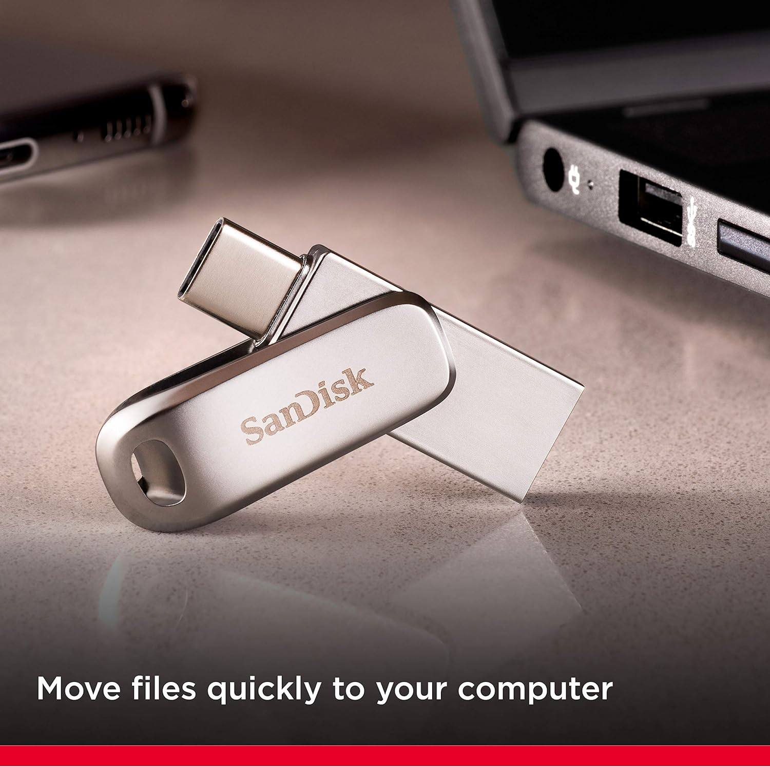 SanDisk 32GB Ultra Dual Drive Luxe USB Type-C - SDDDC4-032G-G46, Silver