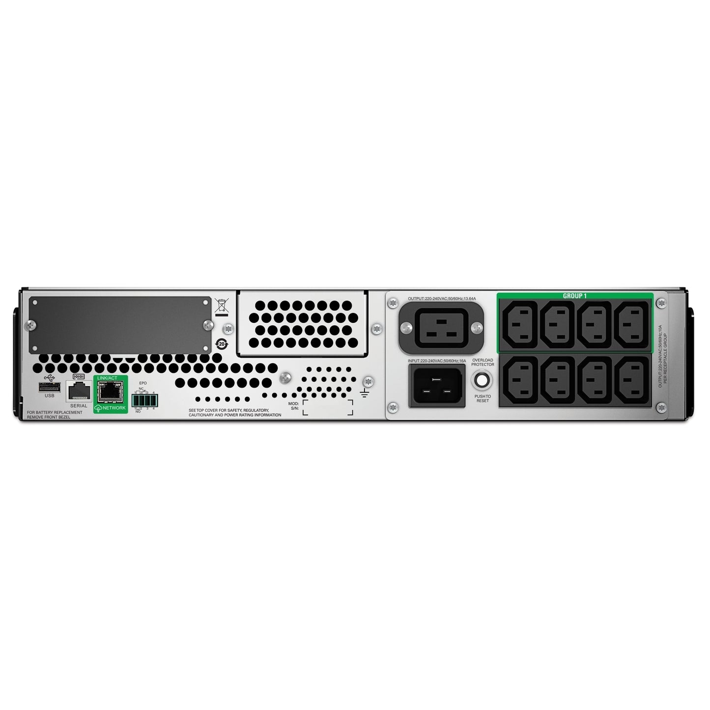 APC Smart-UPS 2200VA - 1980Watts / 2200VA / Line Interactive / Rack (2U) SMT2200RMI2UC