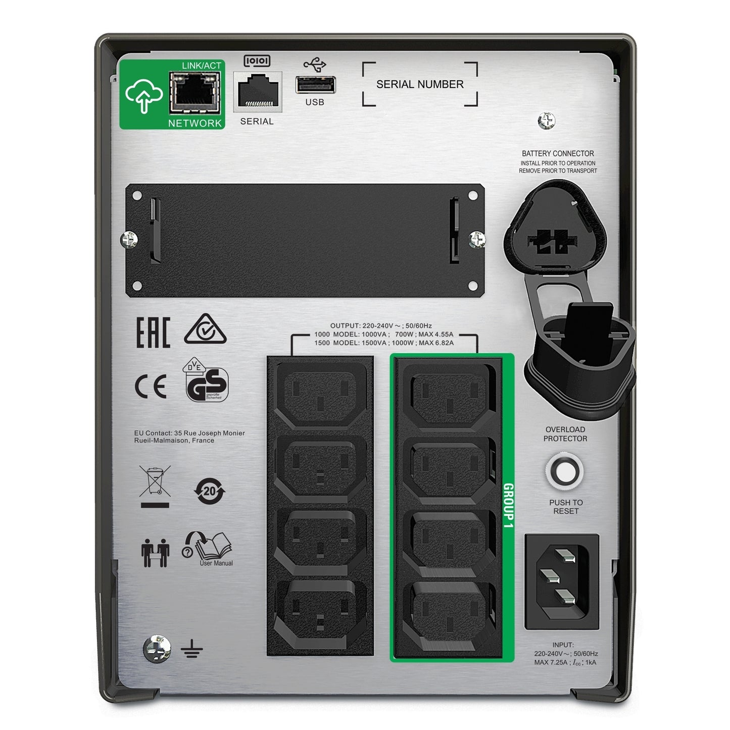 APC Smart-UPS SMT1000IC 1000VA 700W Line Interactive Tower UPS 230V LCD SmartConnect