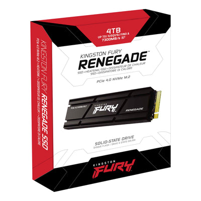 Kingston FURY Renegade 4TB NVMe Gen4 M.2 SSD Heatsink – Up to 7300MB/s