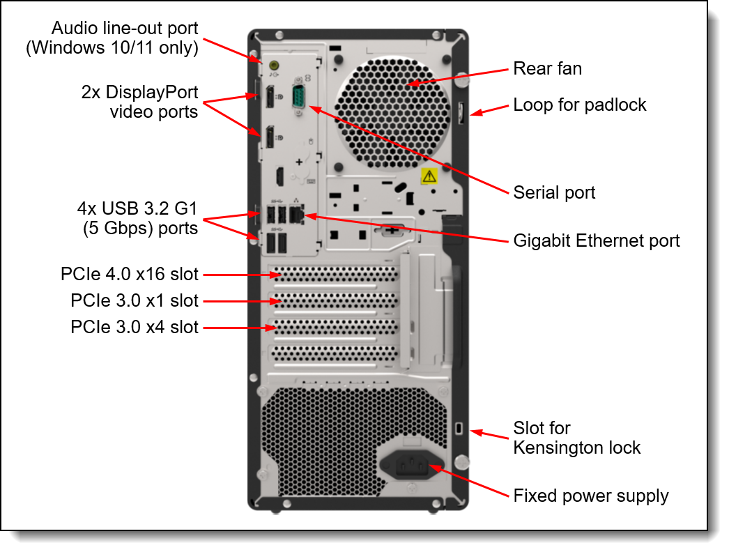Lenovo ThinkSystem ST50 V2 Tower Server (Xeon E-2324G 3.1Ghz, 8GB ECC RAM, 2TB Hard Drive, SW RAID,1x500W)