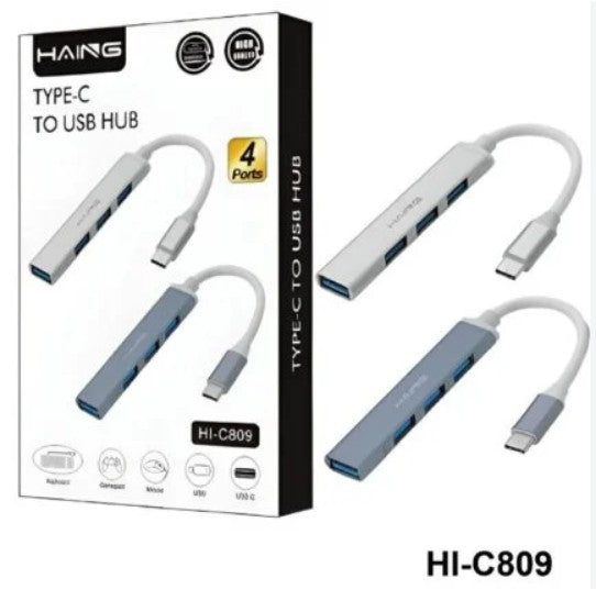 HAING HI-C809-Type-C TO USB HUB 3.0 Adapter
