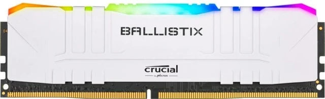 Crucial Ballistix RGB 8GB DDR4-3200 Desktop Gaming Memory (White) BL8G32C16U4WL
