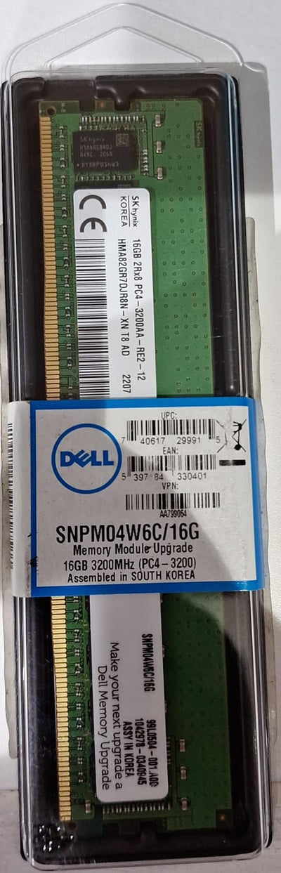 Dell 16GB DDR4-3200 RDIMM ECC Server Memory – SNPM04W6C/16G