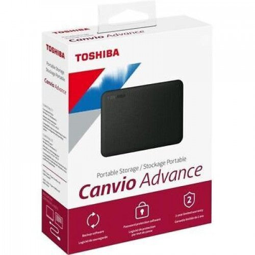 Toshiba 2TB Canvio Advance V10 USB 3.2 Gen1 Portable HDD (HDTCA20EK3AA)