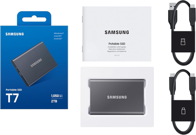 Samsung T7 1TB Portable SSD – USB 3.2 External Solid State Drive, Blue (MU-PC1T0H)