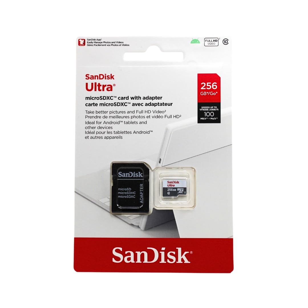 SanDisk Ultra 256GB microSDXC Card Class 10 100MB/s