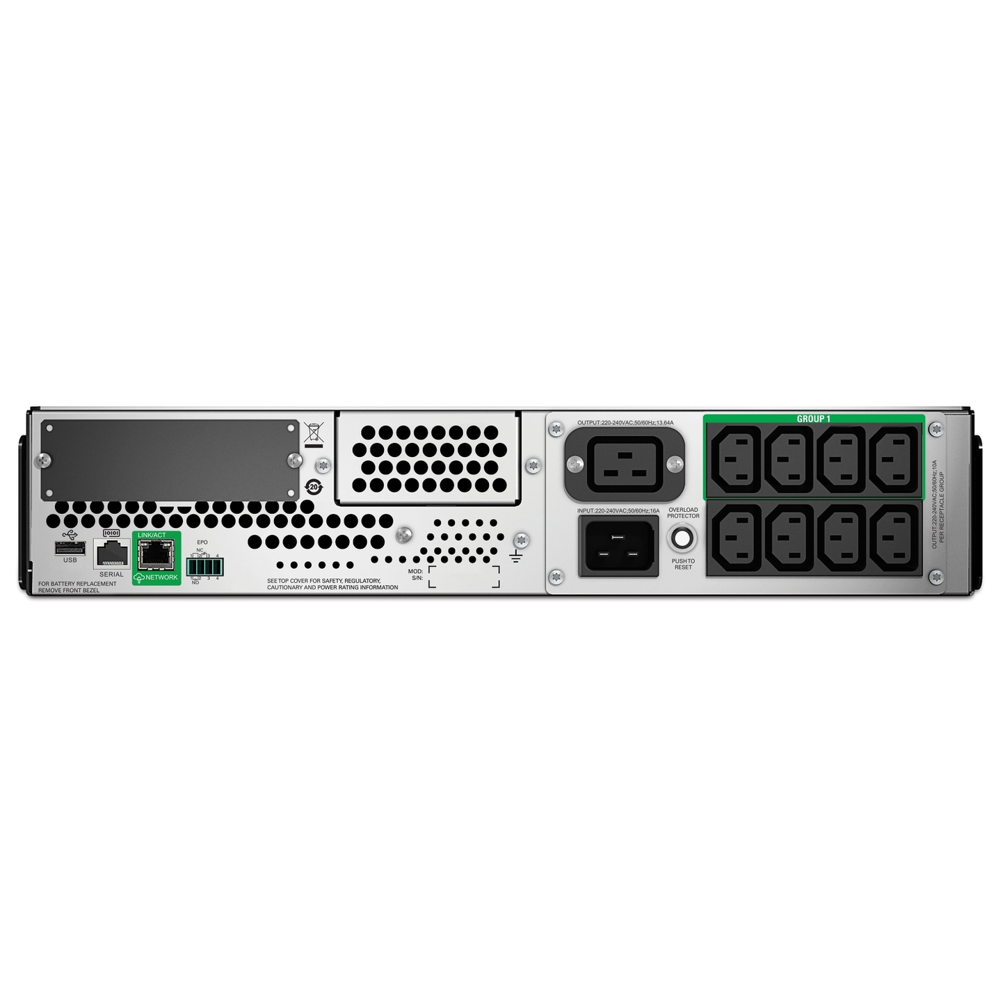 APC Smart-UPS SMT3000RMI2UC 3000VA 3kVA Line Interactive Rackmount 2U UPS 230V LCD SmartConnect