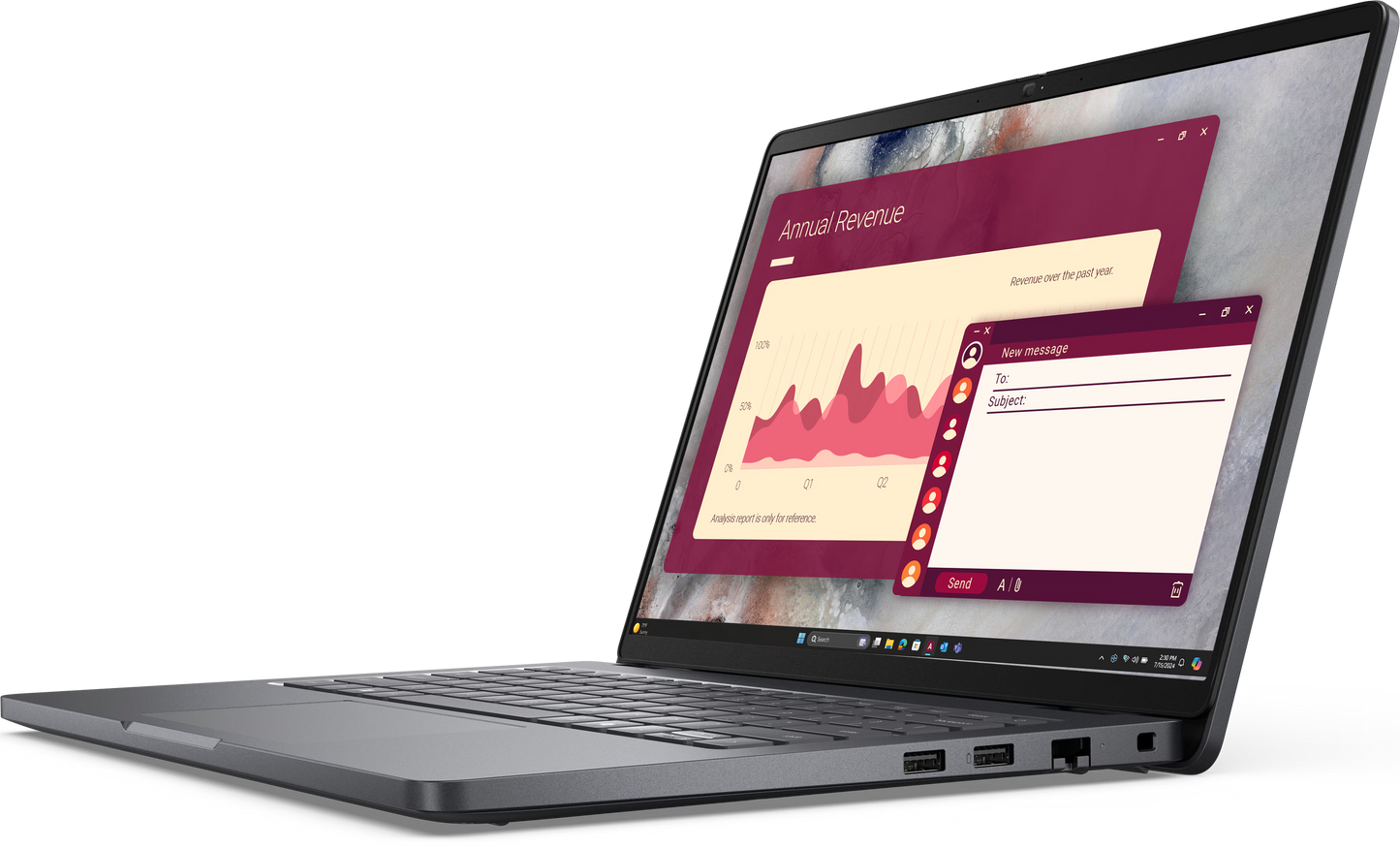 Dell Pro 14 PC14250 Laptop - Ultra 7 255U / 16GB RAM / 512GB SSD / 14"FHD Screen / DOS / 1YR