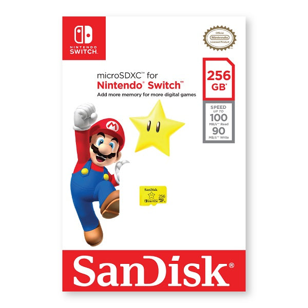 256GB microSDXC-Card SanDisk , Licensed for Nintendo-Switch - (SDSQXAO-256G-GN3ZN)
