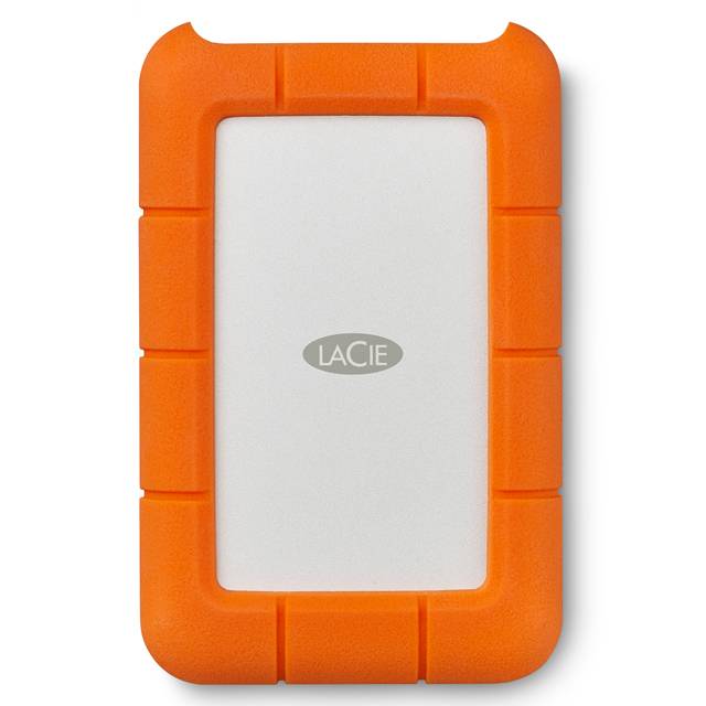 LaCie Rugged USB-C 2TB Portable External Hard Drive Orange/Silver – STFR2000800
