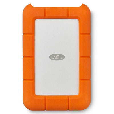 LaCie Rugged USB-C 2TB Portable External Hard Drive Orange/Silver – STFR2000800