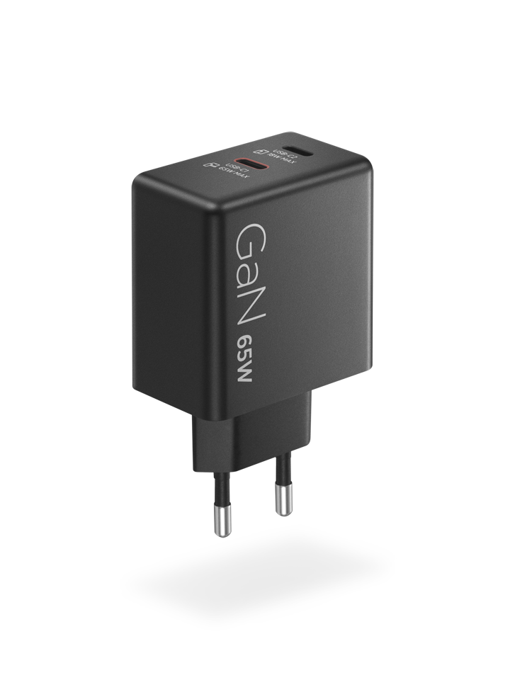 Lenovo Dual USB-C 65W GaN Charger Black (40AW065BEU)