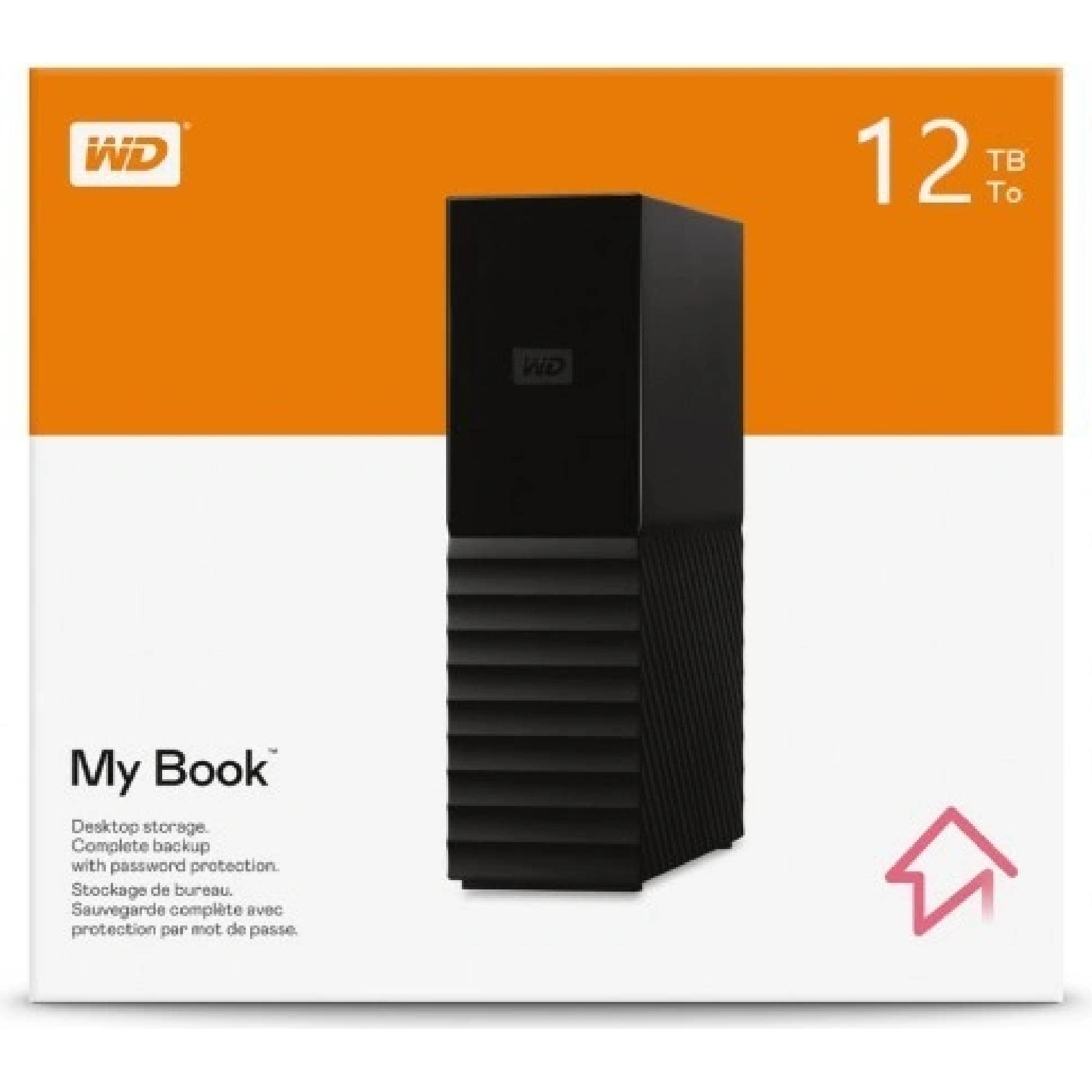 WD My Book 12TB USB 3.0 Desktop Hard Drive WDBBGB0120HBK-EESN