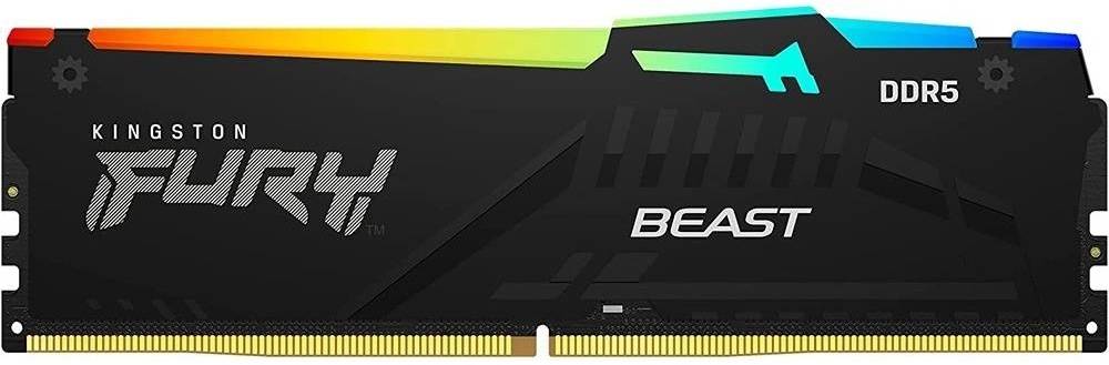 Kingston Fury Beast RGB 64GB (2x32GB) 6000MT/s DDR5 CL36 Desktop Memory, RGB Expo (KF560C36BBEAK2-64)