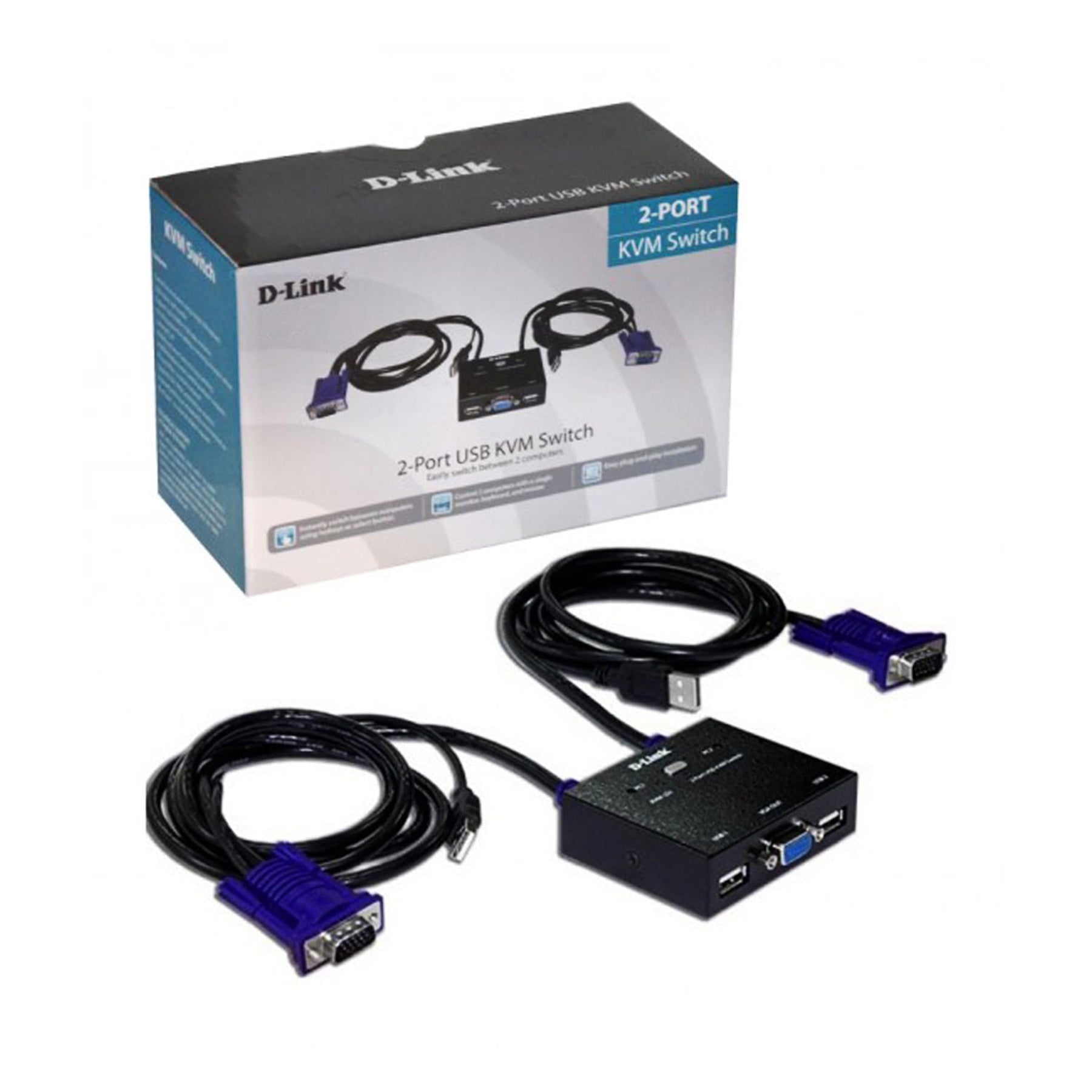 D-Link 2-Port USB KVM Switch (KVM-222)