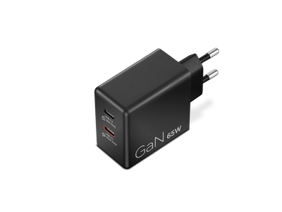 Lenovo Dual USB-C 65W GaN Charger Black (40AW065BEU)