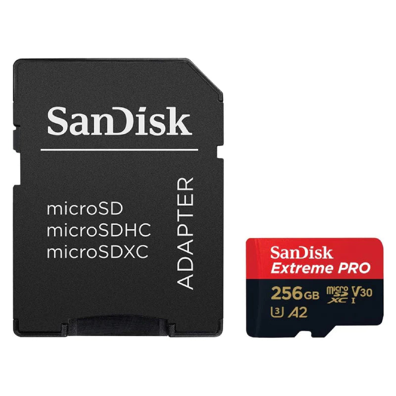 SanDisk 256GB Extreme PRO microSDXC UHS-I CARD with Adapter-Up to 200 MB/s