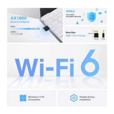 TP-Link Archer TX20U Nano AX1800 WiFi 6 USB