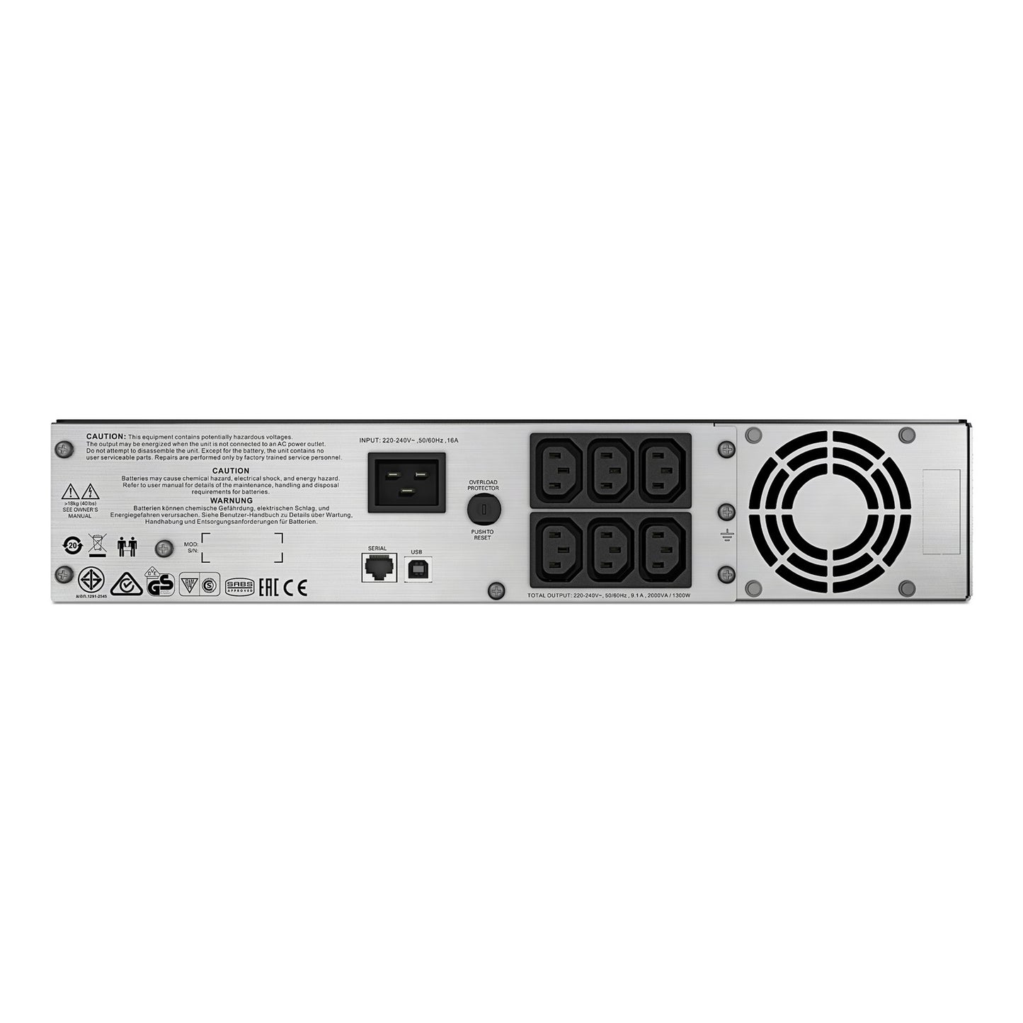 APC Smart-UPS C 2000VA LCD RM 2U 230V(SMC2000I-2U)