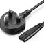 Power Cable for laptop 2 pin UK flat  1.5 m Cable
