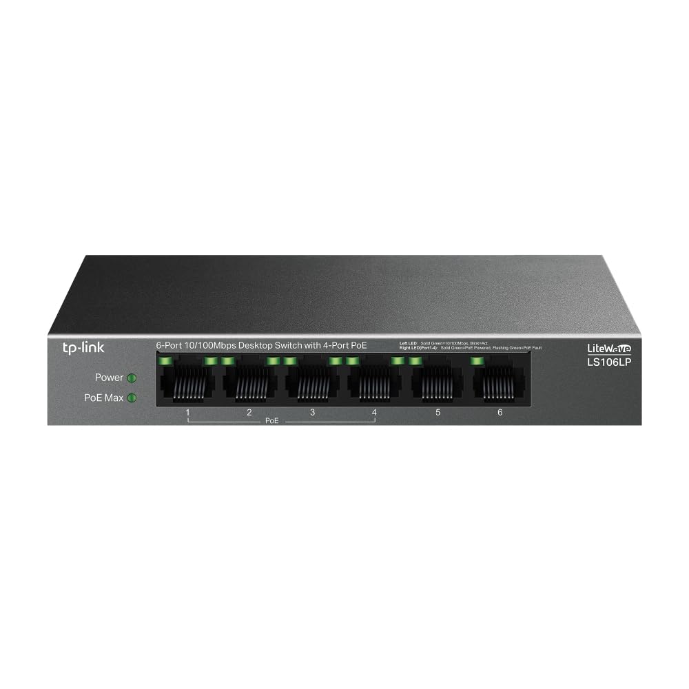 TP-Link LS106LP 6-Port PoE Desktop Switch