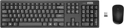 Lenovo 100 Wireless Keyboard and Mouse Combo - Wireless / USB Receiver / 1000dpi / English/Arabic / Black