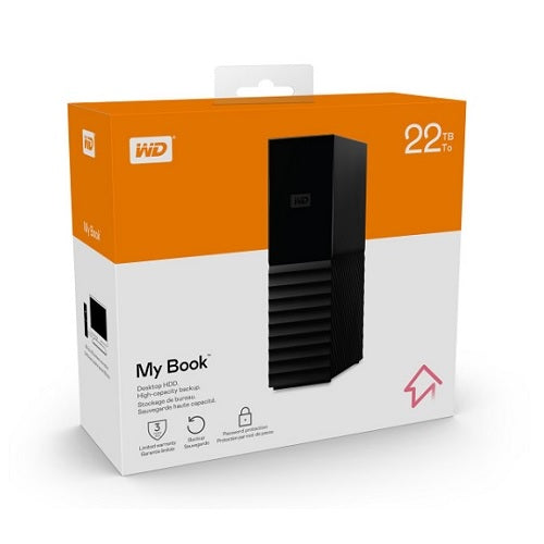 WD My Book  22TB USB 3.0 Desktop Hard Drive-WDBBGB0220HBK