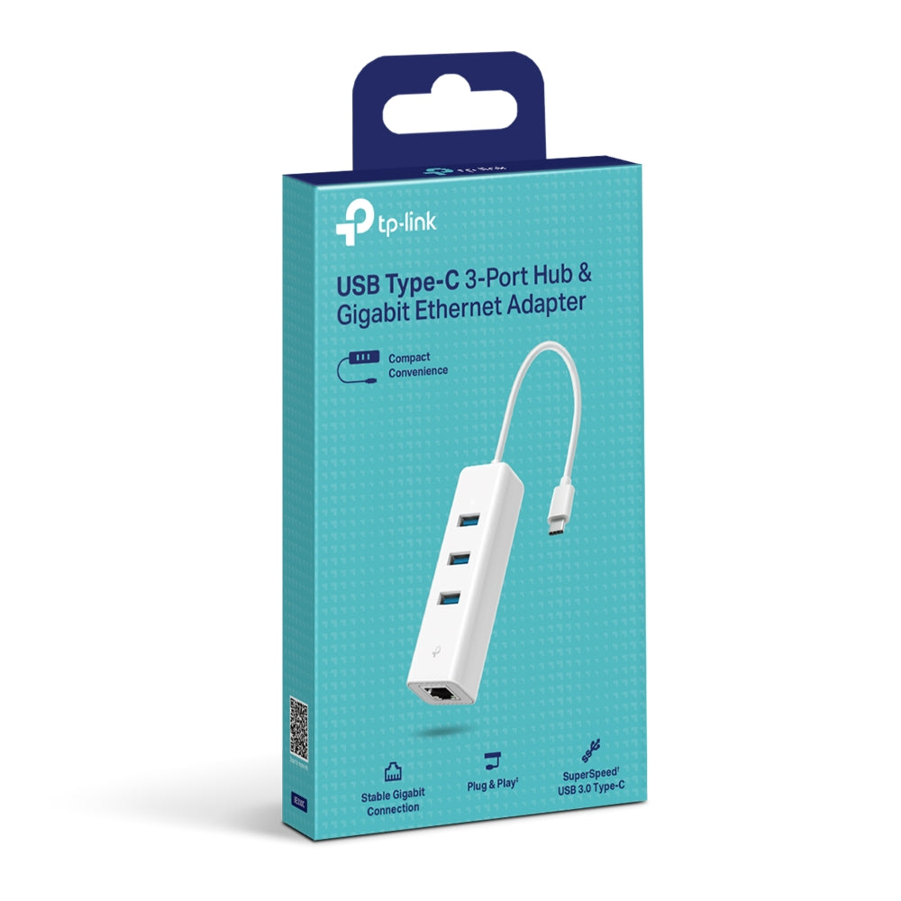 TP-Link (UE330C) USB Type-C 3-Port Hub & Gigabit Ethernet Adapter