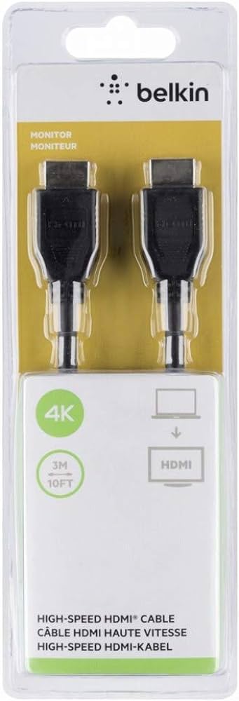 Belkin-HDMI TO HDMI Cable 3 MTR F3Y017BT3M-BLKK