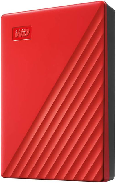 WD My Passport 4TB Portable Hard Drive USB 3.2 RED(WDBPKJ0040BRD)