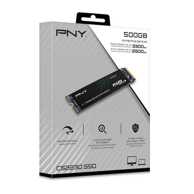 PNY 500GB NVMe M.2 SSD – (M280CS2230-500-RB)