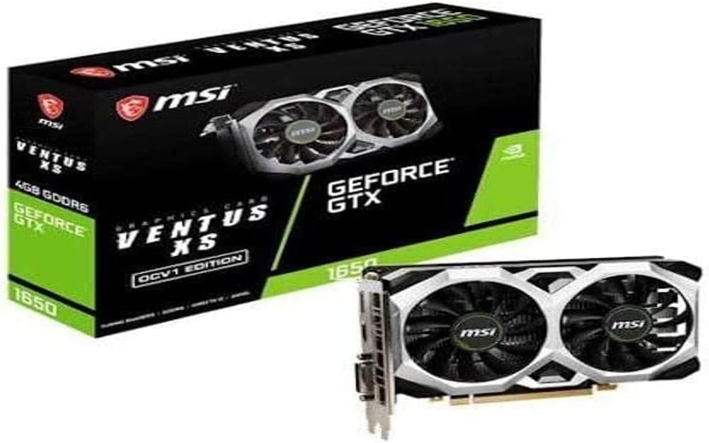 MSI Nvidia 4GB GeForce GTX 1650 (DP,HDMI,DVI) Graphics Card