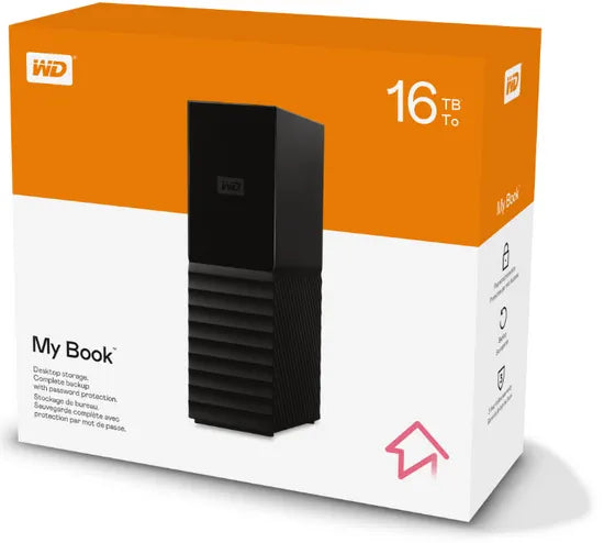 WD My Book  16TB USB 3.0 Desktop Hard Drive (WDBBGB0160HBK-EESN)