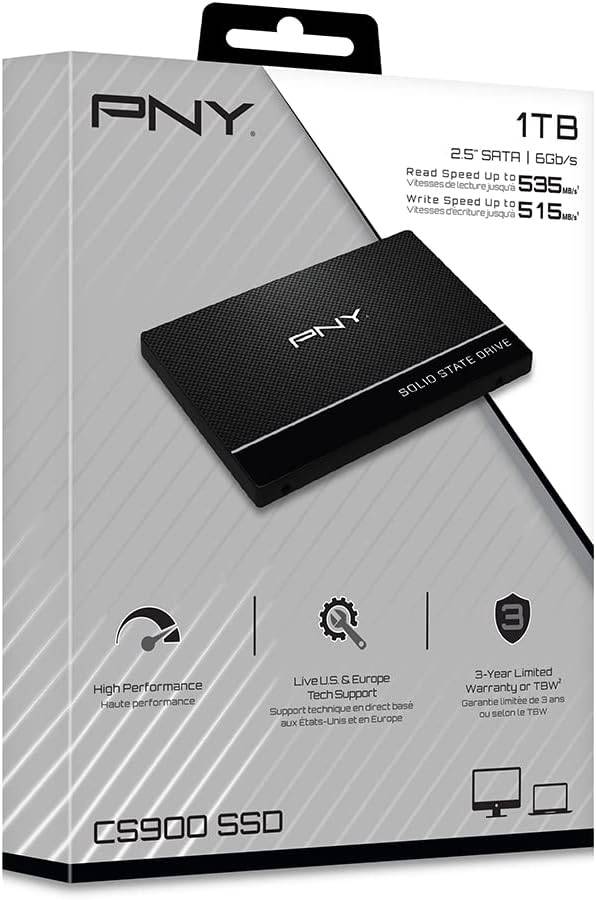 Pny 1TB Cs900 2.5" SSD (SSD7CS900-1TB-RB)