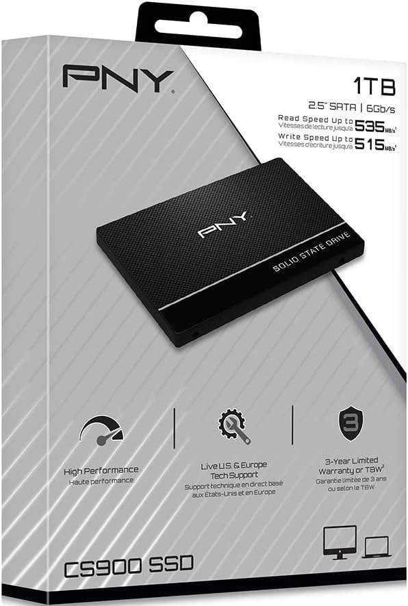Pny 1TB Cs900 2.5" SSD (SSD7CS900-1TB-RB)