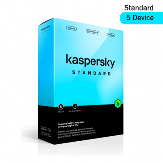 Kaspersky Standard Antivirus – 5 Devices, 1 Year Subscription