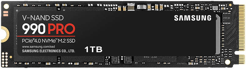 Samsung 990 PRO 1TB NVMe Gen4 M.2 SSD – PCIe 4.0 (MZ-V9P1T0BW)