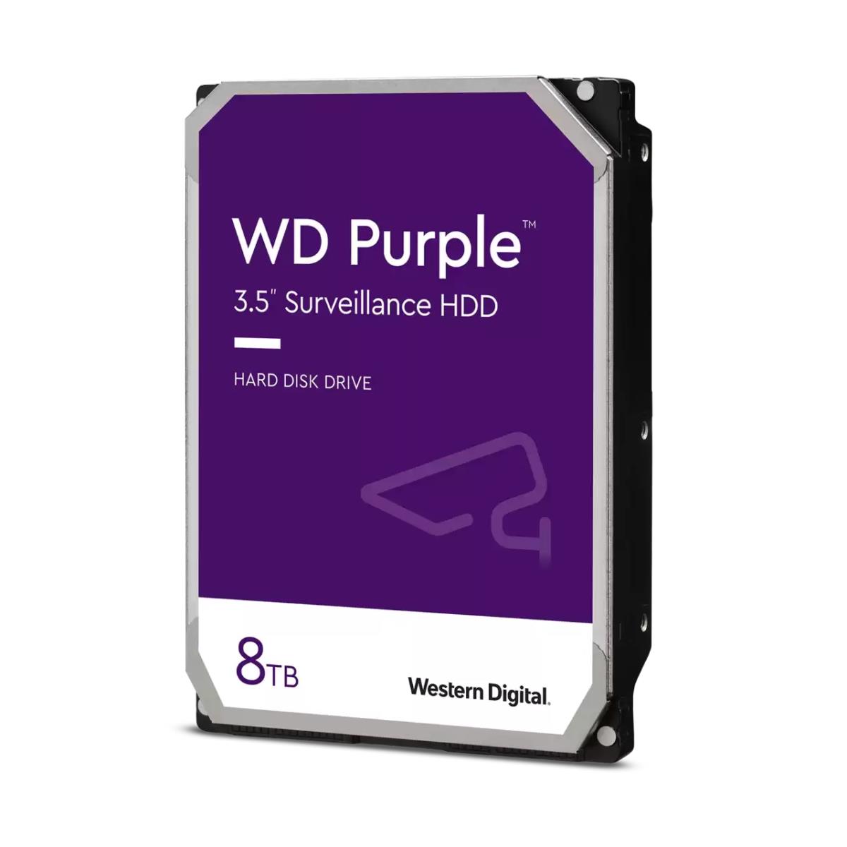 WD Purple 8TB Surveillance Hard Disk Drive - 7200 RPM Class SATA 6Gb/s 256MB Cache 3.5 Inch WD85PURZ
