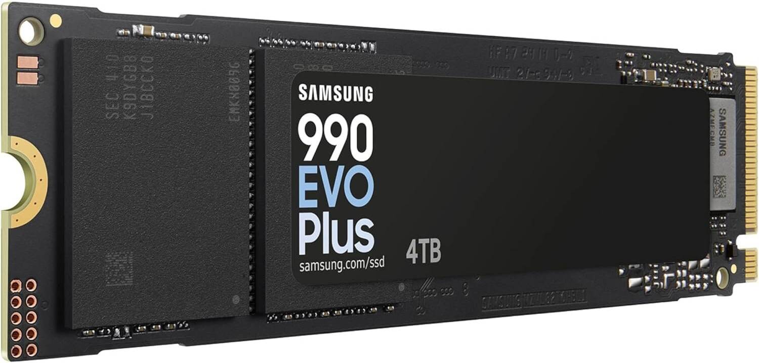 SAMSUNG 4TB NVMe 990 EVO Plus Gen4/5 Upto 7250Mb/s-MZ-V9S4T0BW