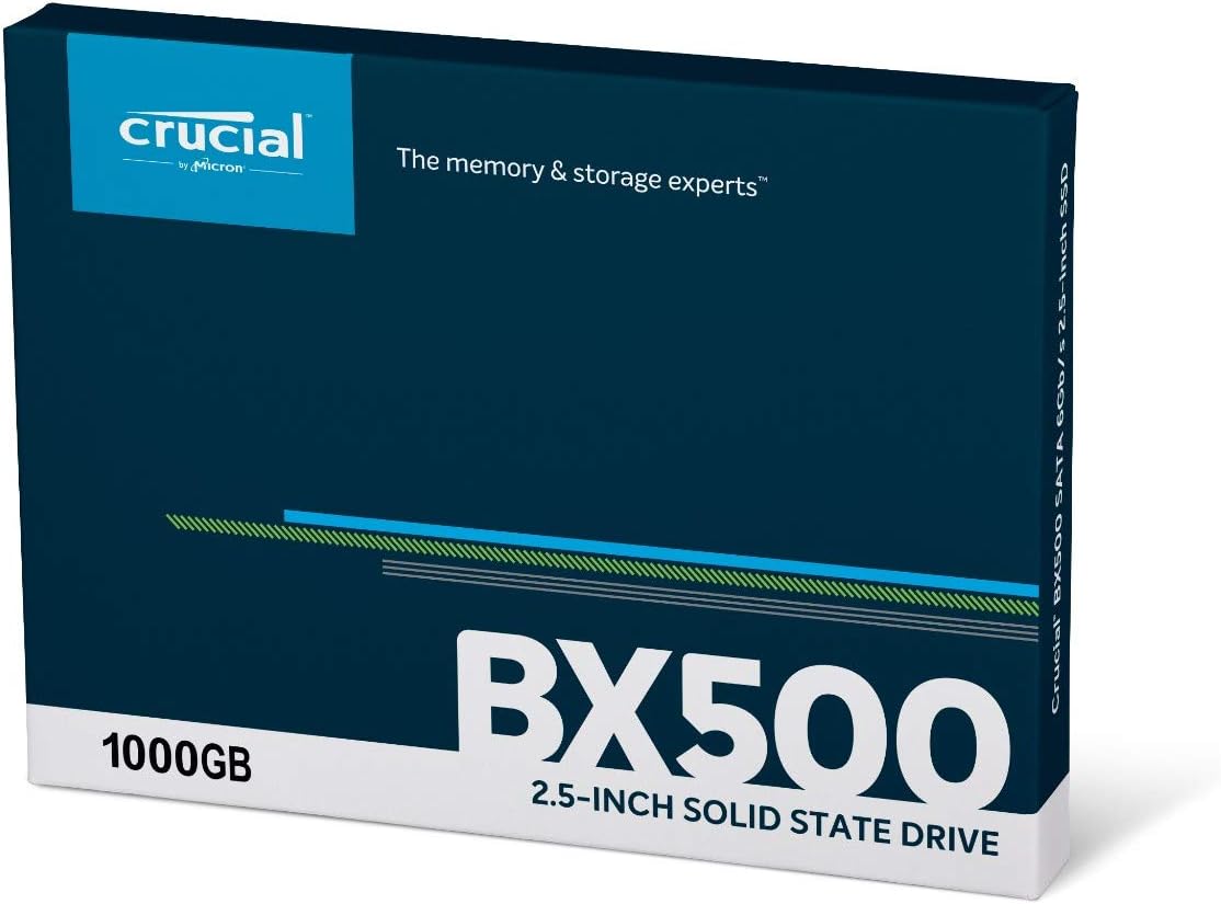 Crucial BX500 1TB SATA 2.5-inch 7mm (with 9.5mm adapter) Internal SSD - CT1000BX500SSD1