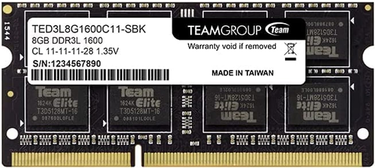 Team Group Elite 8GB DDR3L SDRAM 1600-Notebook Memory-TED33L8G1600C11-S01