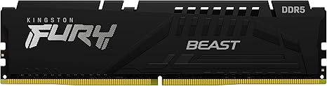 Kingston 64GB (2x32GB) DDR5 5600Mhz Fury RGB Ram for Desktop (KF556C40BBK2-64)