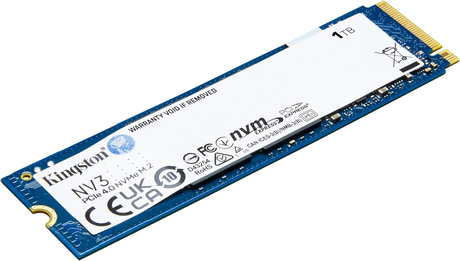 كينغستون NV2 1 تيرابايت M.2 2280 NVMe SSD داخلي | PCIe 4.0 الجيل 4x4 | ما يصل إلى 3500 ميجابايت/ثانية | SNV2S/1000 جرام 